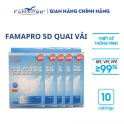 Khẩu trang 5D ngừa dị ứng quai vải